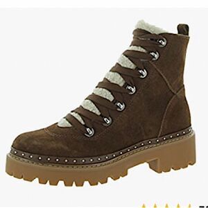 STEVE MADDEN 100% Suede Thermoplastic Elastomers Ankle Boot Lug Sole